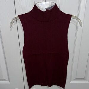 Rue21 Sleeveless Burgundy Turtleneck Sweater